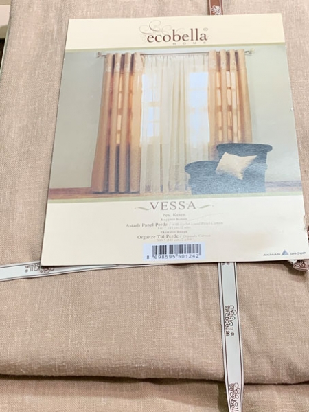 Комплект Штор "Ecobella" VESSA, портьера 140*245 см-2 шт, тюль 300*245см-2шт.
