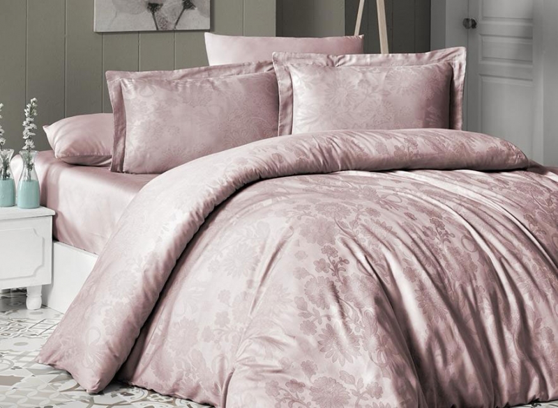 КПБ First Choice "Jacquard Satin" Herra Powder евро (под. 200*220, прост 240*260, нав 50*70-2 шт70*70-2шт.)