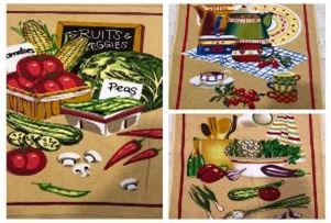KT1081 Полотенце 40*60 велюр-махра овощи Bolangde